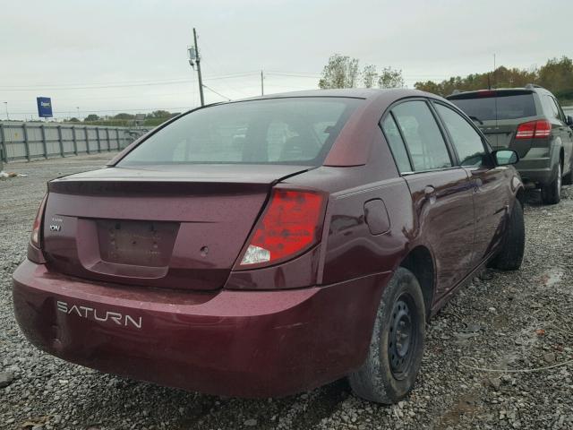 1G8AF52F33Z166945 - 2003 SATURN ION LEVEL BURGUNDY photo 4