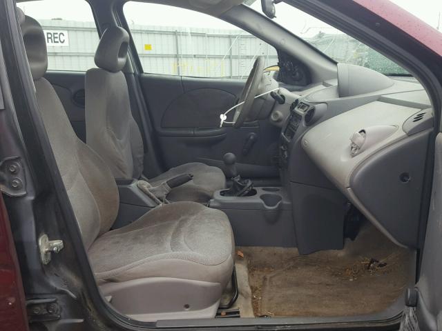 1G8AF52F33Z166945 - 2003 SATURN ION LEVEL BURGUNDY photo 5
