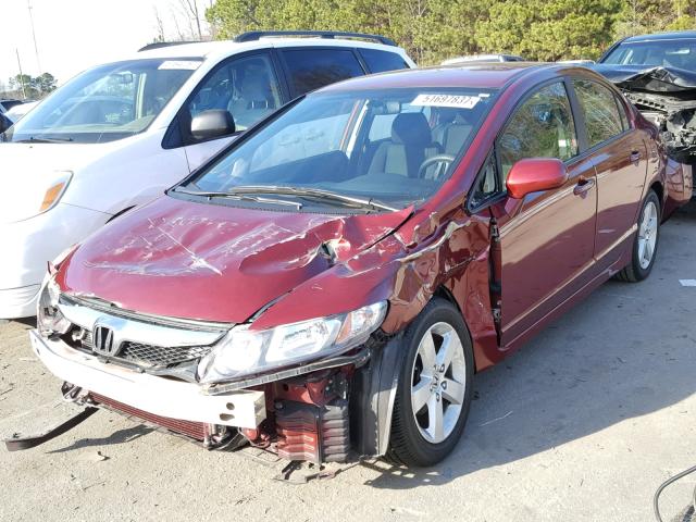 2HGFA1F67BH549736 - 2011 HONDA CIVIC LX-S 栗色 照片 2