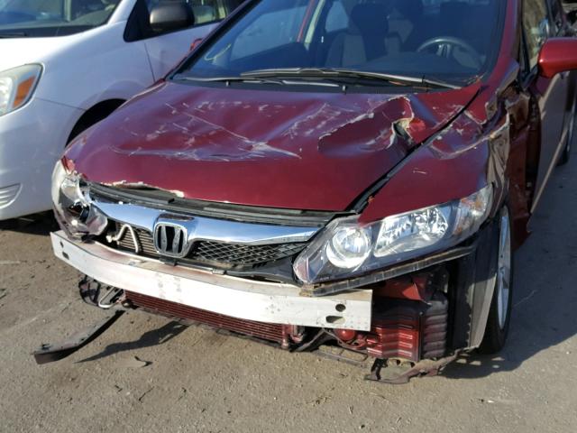 2HGFA1F67BH549736 - 2011 HONDA CIVIC LX-S 栗色 照片 9