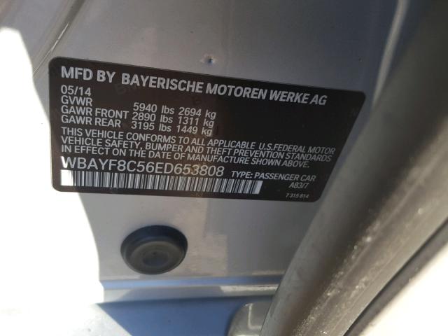 WBAYF8C56ED653808 - 2014 BMW 750 LXI SILVER photo 10