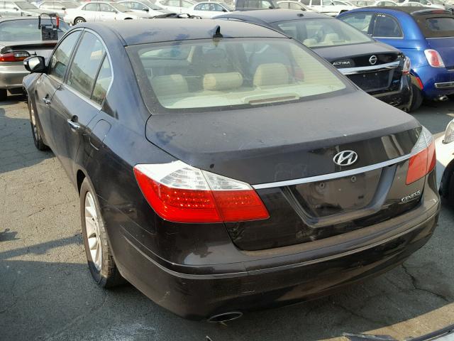 KMHGC4DE8BU136869 - 2011 HYUNDAI GENESIS 3. BLACK photo 3