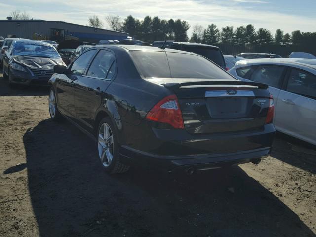 3FAHP0DC1AR334077 - 2010 FORD FUSION SPO BLACK photo 3