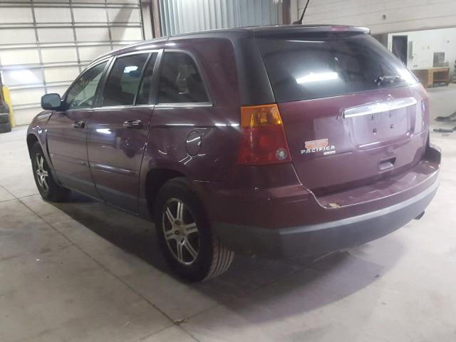 2A8GM68X28R650112 - 2008 CHRYSLER PACIFICA T PURPLE photo 3