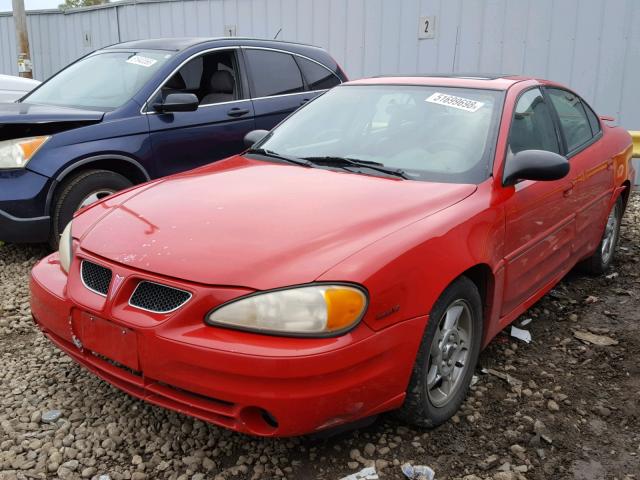 1G2NW52E74C147712 - 2004 PONTIAC GRAND AM G RED photo 2