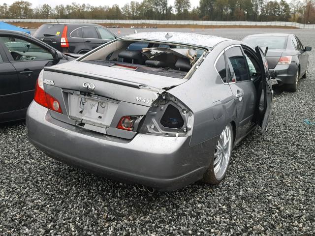 JNKBY01E57M401430 - 2007 INFINITI M45 BASE GRAY photo 4