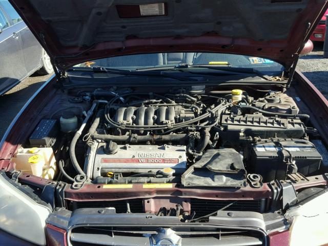 JN1CA31D61T600005 - 2001 NISSAN MAXIMA GXE MAROON photo 7