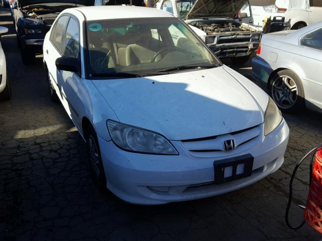 2HGES16375H613289 - 2005 HONDA CIVIC DX V WHITE photo 1