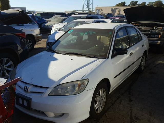 2HGES16375H613289 - 2005 HONDA CIVIC DX V WHITE photo 2