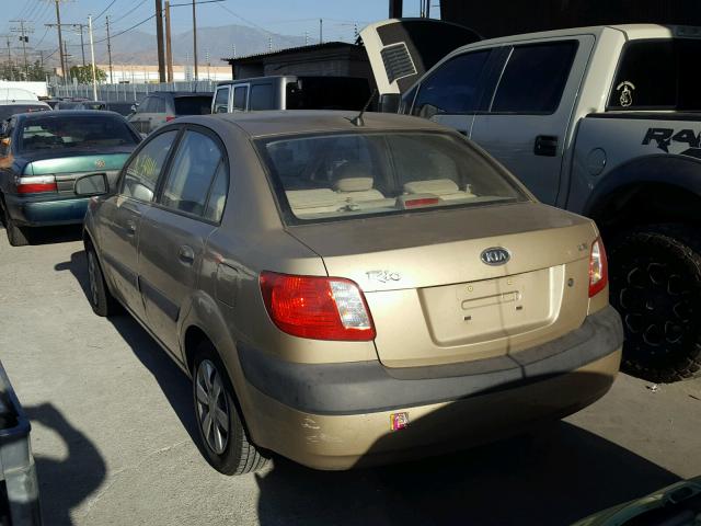 KNADE123966080949 - 2006 KIA RIO GOLD photo 3