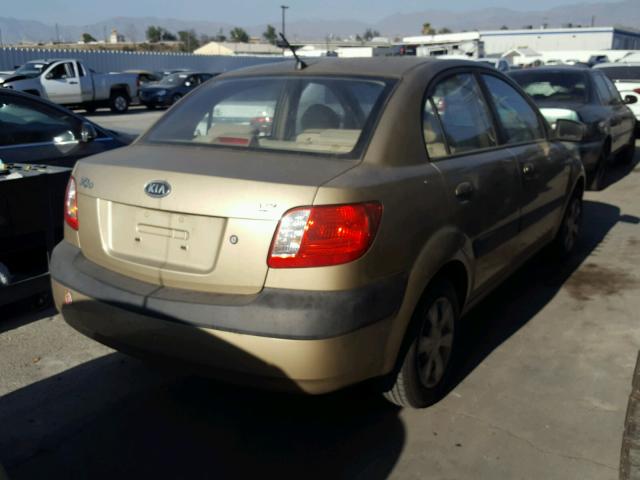 KNADE123966080949 - 2006 KIA RIO GOLD photo 4