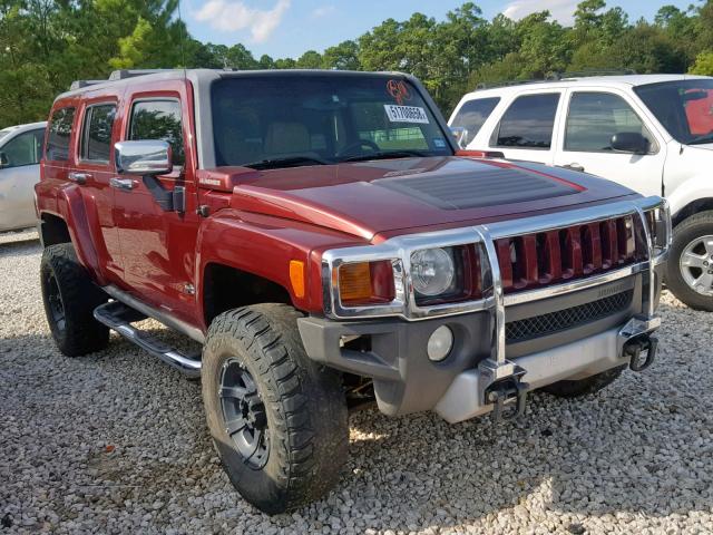 5GTEN13E788149290 - 2008 HUMMER H3 MAROON photo 1