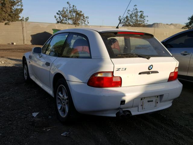 4USCK5342YLE95778 - 2000 BMW Z3 2.8 WHITE photo 3