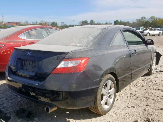 2HGFG12838H554415 - 2008 HONDA CIVIC EX BLACK photo 4