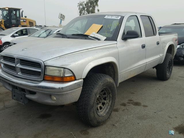 1D7HG48N84S510179 - 2004 DODGE DAKOTA QUA GRAY photo 2