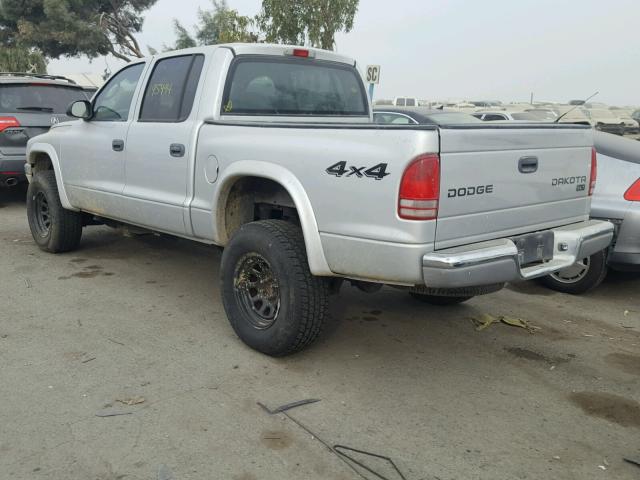 1D7HG48N84S510179 - 2004 DODGE DAKOTA QUA GRAY photo 3