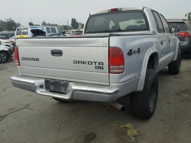 1D7HG48N84S510179 - 2004 DODGE DAKOTA QUA GRAY photo 4