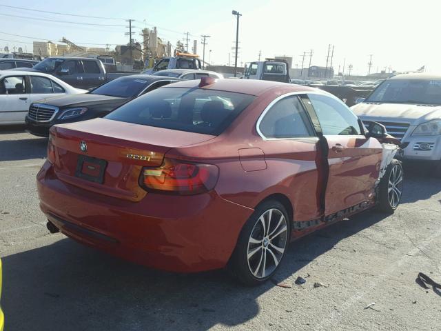 WBA1G9C55GVX97030 - 2016 BMW 228 XI RED photo 4