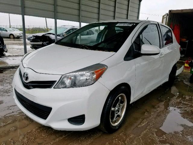 JTDKTUD37ED590886 - 2014 TOYOTA YARIS WHITE photo 2