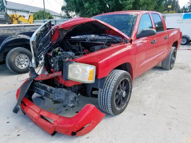 1D7HE48N46S503626 - 2006 DODGE DAKOTA QUA RED photo 2