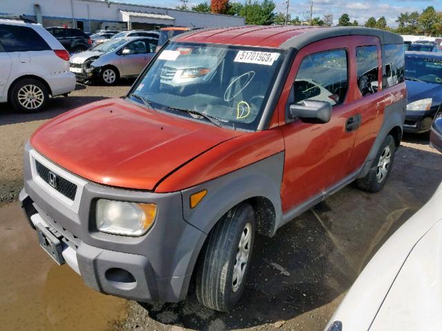 5J6YH28543L001172 - 2003 HONDA ELEMENT EX ORANGE photo 2