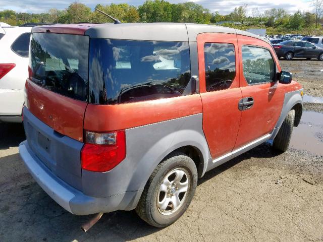 5J6YH28543L001172 - 2003 HONDA ELEMENT EX ORANGE photo 4