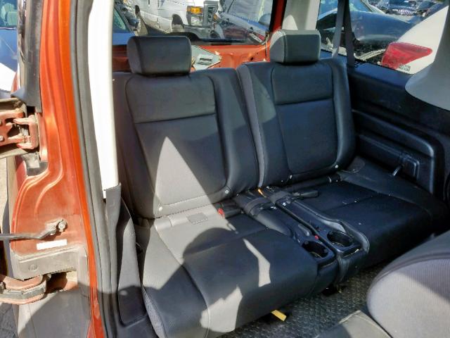 5J6YH28543L001172 - 2003 HONDA ELEMENT EX ORANGE photo 6