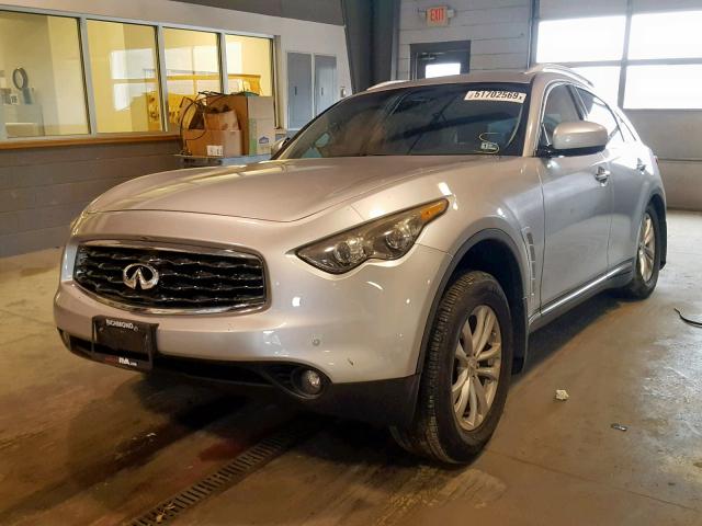 JN8AS1MW5AM852667 - 2010 INFINITI FX35 SILVER photo 2