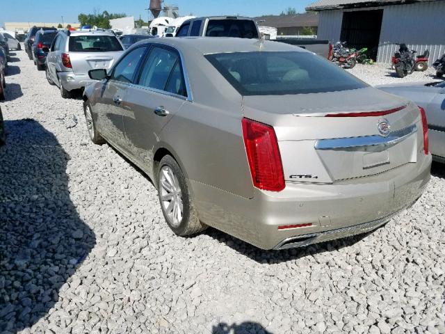 1G6AX5SX9E0195954 - 2014 CADILLAC CTS LUXURY GOLD photo 3