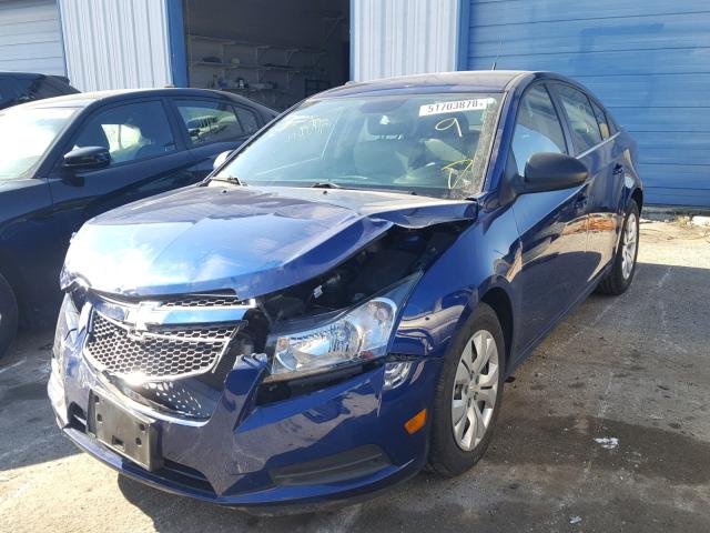 1G1PC5SH5C7338813 - 2012 CHEVROLET CRUZE LS BLUE photo 2