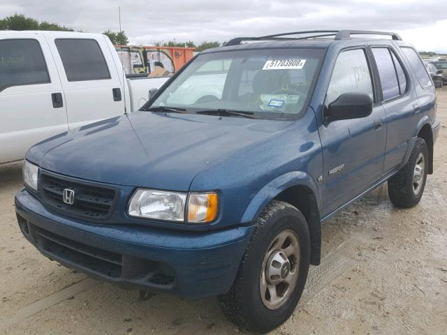 4S6CK58W3Y4414037 - 2000 HONDA PASSPORT E BLUE photo 2