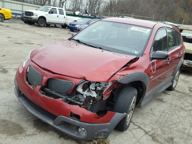 5Y2SL65887Z437607 - 2007 PONTIAC VIBE RED photo 2