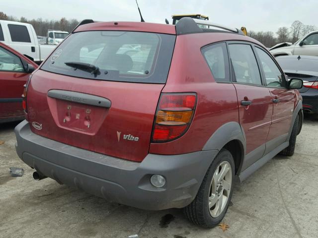 5Y2SL65887Z437607 - 2007 PONTIAC VIBE RED photo 4