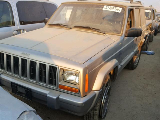 1J4FF58S61L509015 - 2001 JEEP CHEROKEE C BEIGE photo 2