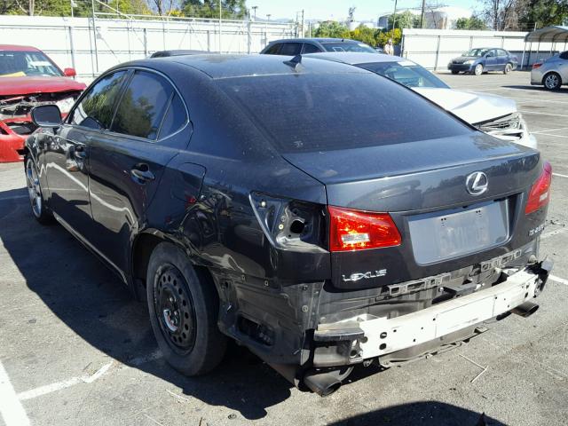 JTHBK262972040596 - 2007 LEXUS IS 250 CHARCOAL photo 3