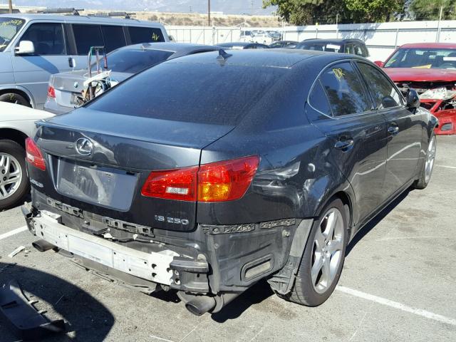 JTHBK262972040596 - 2007 LEXUS IS 250 CHARCOAL photo 4