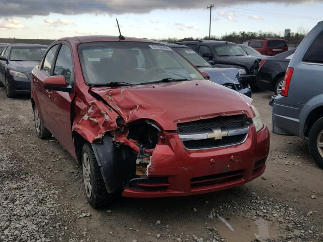 KL1TD56E29B393056 - 2009 CHEVROLET AVEO LS RED photo 1