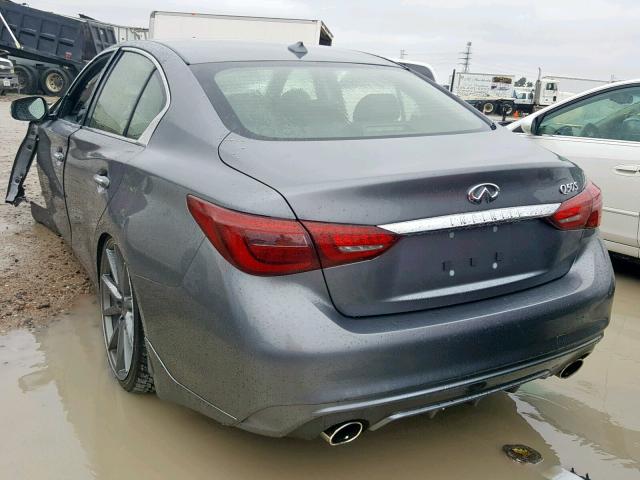 JN1EV7AP1JM356952 - 2018 INFINITI Q50 LUXE GRAY photo 3