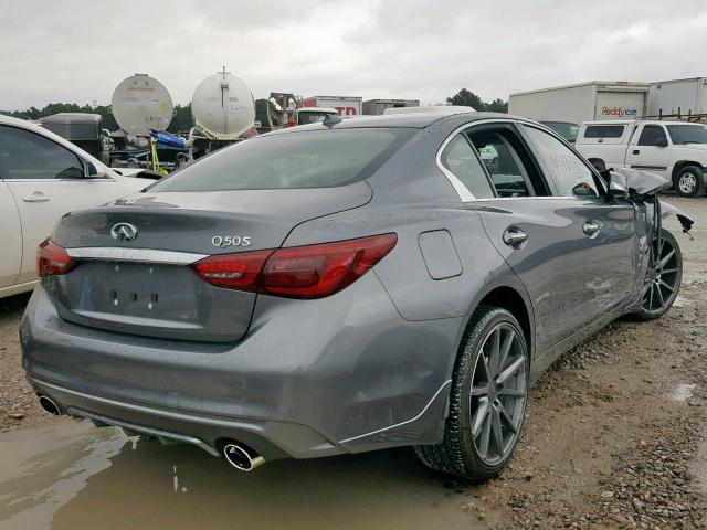 JN1EV7AP1JM356952 - 2018 INFINITI Q50 LUXE GRAY photo 4