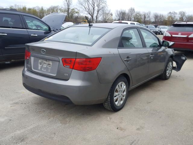 KNAFU4A24B5425388 - 2011 KIA FORTE EX GRAY photo 4