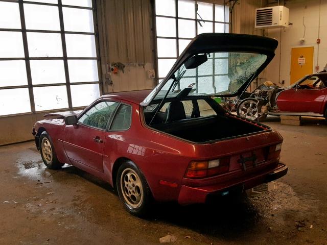 WP0AB0943HN471272 - 1987 PORSCHE 944 RED photo 3