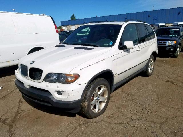 5UXFA13515LY05241 - 2005 BMW X5 3.0I WHITE photo 2