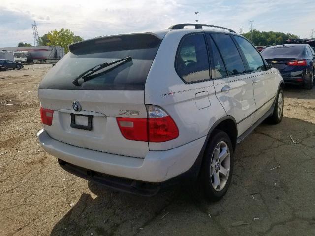 5UXFA13515LY05241 - 2005 BMW X5 3.0I WHITE photo 4