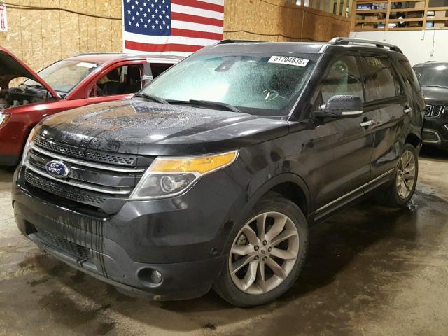 1FM5K8F87EGA56278 - 2014 FORD EXPLORER L BLACK photo 2