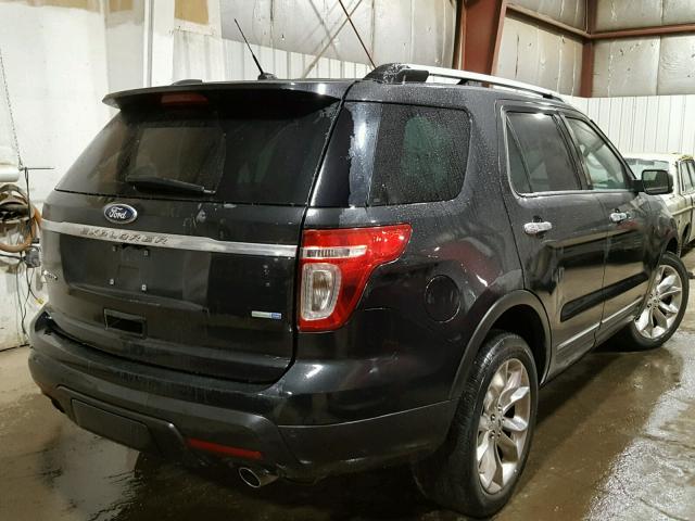 1FM5K8F87EGA56278 - 2014 FORD EXPLORER L BLACK photo 4