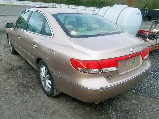 KMHFC46F77A211961 - 2007 HYUNDAI AZERA SE GOLD photo 3