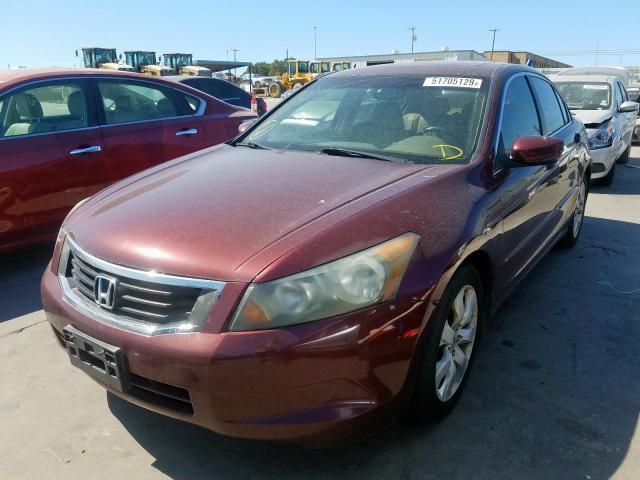 1HGCP26829A007476 - 2009 HONDA ACCORD EXL BURGUNDY photo 2