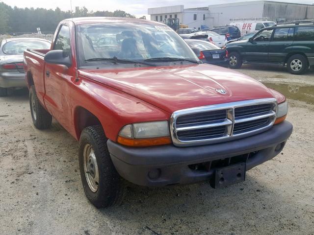 1D7GG16K74S680410 - 2004 DODGE DAKOTA SXT RED photo 1