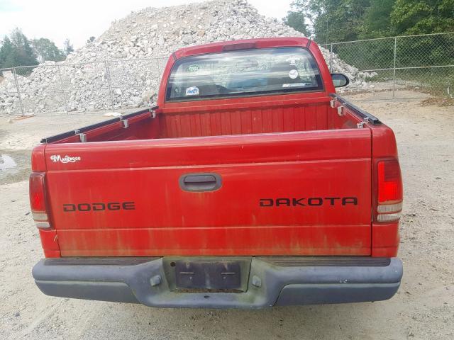 1D7GG16K74S680410 - 2004 DODGE DAKOTA SXT RED photo 6