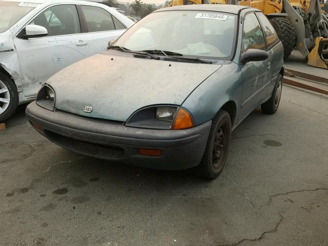 2C1MR2262V6727527 - 1997 GEO METRO GREEN photo 2